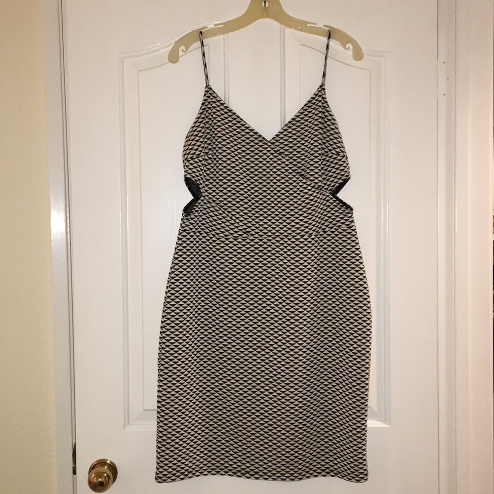 H&M black and white cutout, Midi dress. NWT